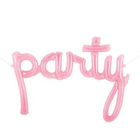Pink Party Script Word Balloon