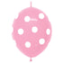 Pink Polka Dot Sempertex Latex LINK-O-LOON® Balloons | 12 INCH