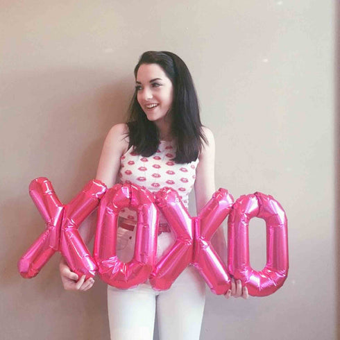 XOXO Valentines Day Balloons | Red | Silver | Rose Gold | Gold | Pink | Blue