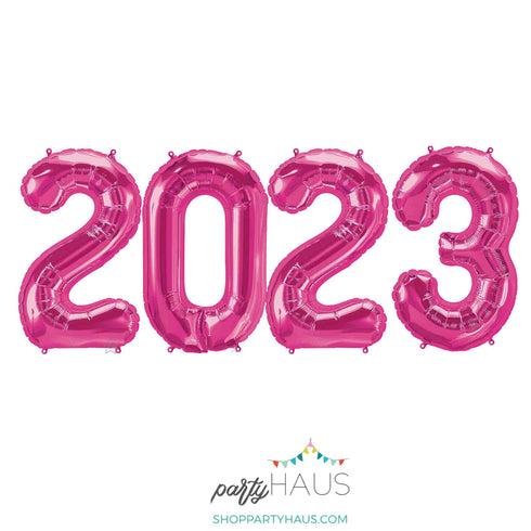Pink 2023 Number Balloons | Large 34 Inch