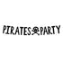 Pirate's Party Skull and Cross Bones Black Party Banner