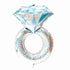 Diamond Engagement Ring Balloon | Silver Platinum | 38 Inch