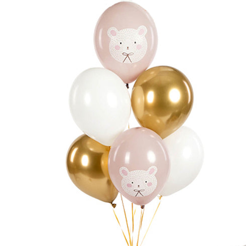 Polar Bear Printed Latex Balloons | Set 6