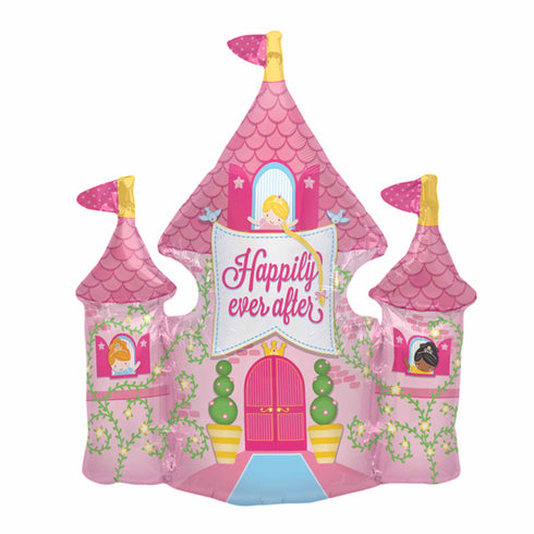 Pink Princess Castle Balloon | 33 INCH