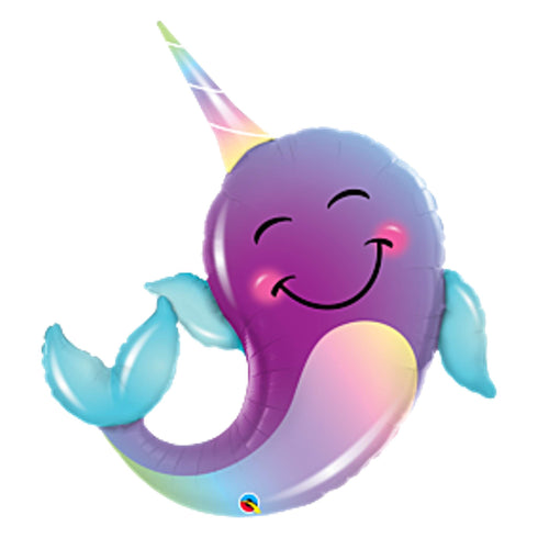 Narwhal Balloon | Purple | 40 Inch