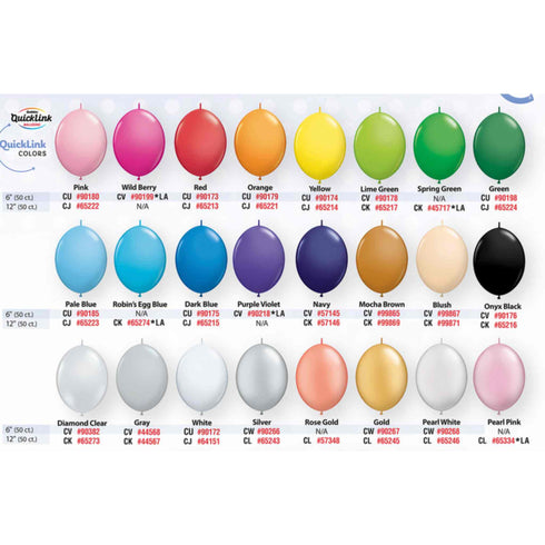 Pearl Pink | Qualatex Quick Link Latex Balloons | 12 INCH