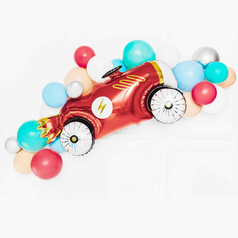 Race Car Foil Balloon Garland Kit