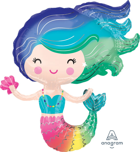 Rainbow Mermaid Balloon | 30 INCH