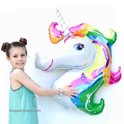 Rainbow Unicorn Head Balloon | 33 INCH
