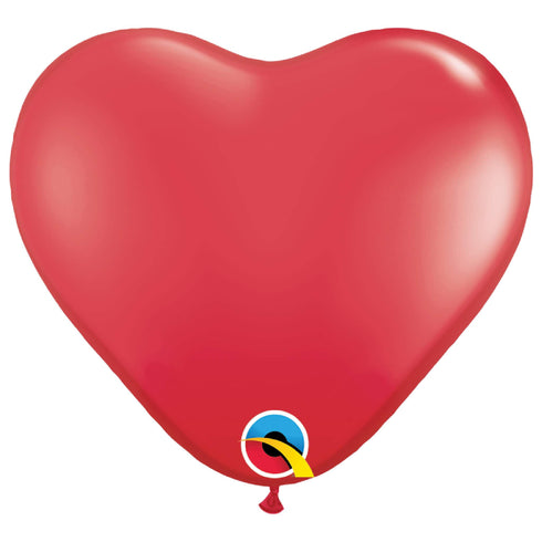 Red Heart Latex Balloons | 11 INCH | Qualatex | Package 10