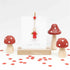 Mushroom Wood Decor | Red and White | 2 Sizes
