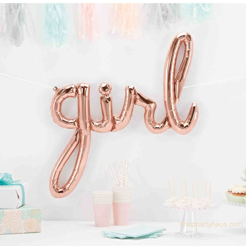 Girl Balloons | Rose Gold