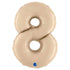 Satin Cream Number 8 Balloons | 40 INCH