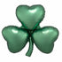 Satin Emerald Green Shamrock Balloons | 29 INCH