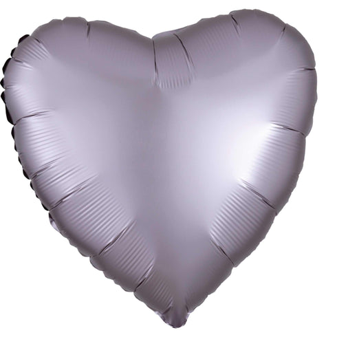 Heart Foil Balloons | Satin Luxe™ Greige | 18 Inch