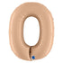 Satin Nude Number 0 Balloons | 40 INCH