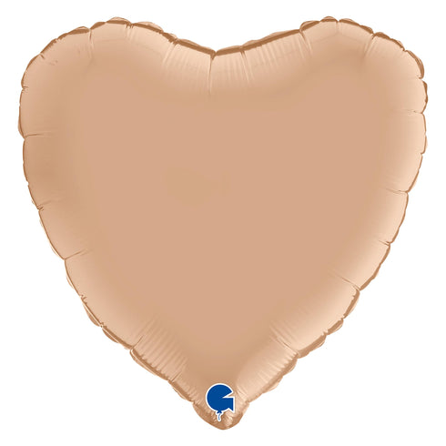 Heart Foil Balloons | Satin Nude | 18 Inch