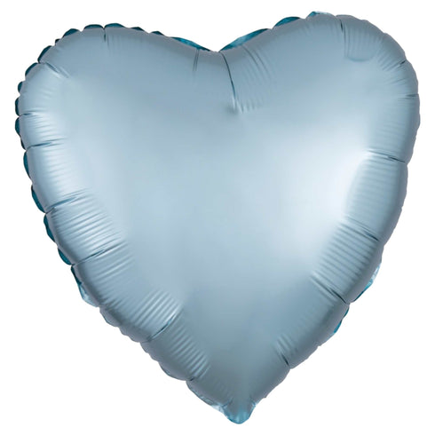 Satin Luxe™ Pastel Blue | Heart Foil Balloons | Anagram | 18 Inch