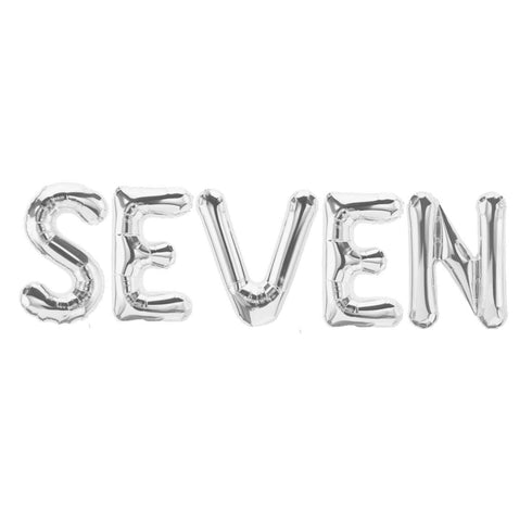 SEVEN Letter Balloon Banner Kit
