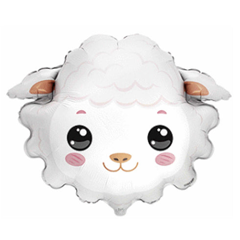 Sweet Sheep Head Foil Balloons | 30 Inch
