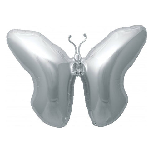 Silver Butterfly Bug Foil Balloons | 31 INCH