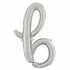 Letter B Script Balloons | Silver | Small 14 Inch