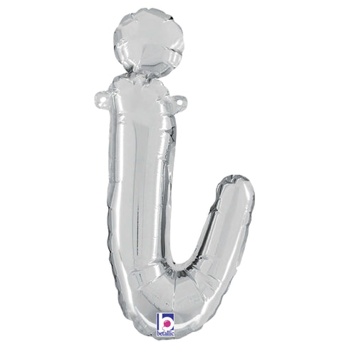 Letter I Script Balloons | Silver | Small 14 Inch