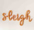 Sleigh Foil Script Balloon Letters | Rose Gold | Gold | Silver