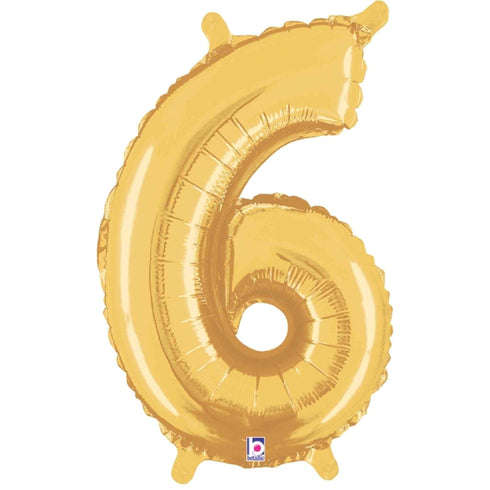 14 INCH | Gold Number Balloons