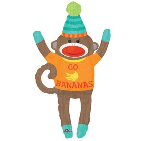 Sock Monkey Balloon | Go Bananas | 40 INCH