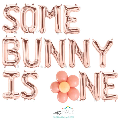 Some Bunny Is One Letter Balloons | Silver | Gold | Rose Gold | Pink | Blue