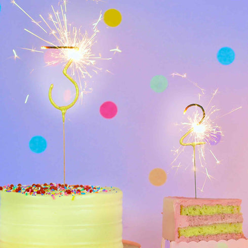 Number 1 Gold Sparkler Candles | 3 Sizes