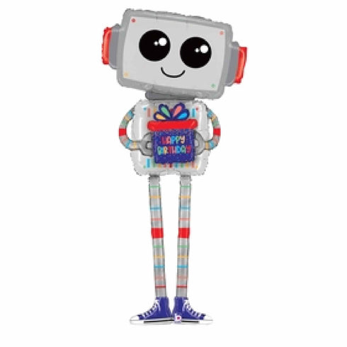 Special Delivery Robot Birthday Balloons | 60 Inch