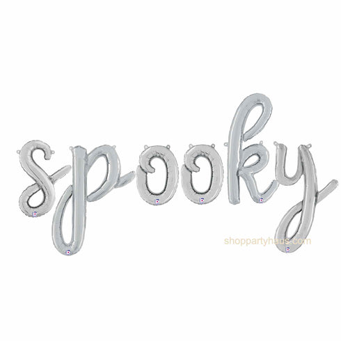 Spooky Halloween Script Letter Balloon Kit | Rose Gold | Gold | Silver