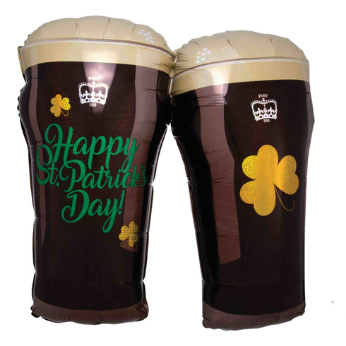 Happy St. Patrick's Day Beer Glasses Balloon | 28 INCH