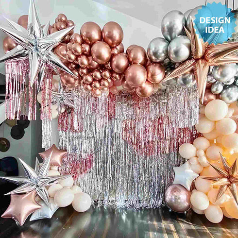 White Starburst Foil Balloon | 26 Inch and 40 Inch | Air Fill Only