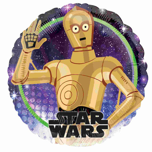 C3PO Star Wars Galaxy Balloon | 18 Inch Round