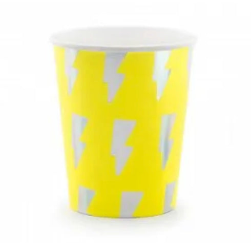 Lightening Bolt Paper Cups  | Set 6