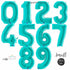 Teal Blue Number 6 Balloons | 14 INCH
