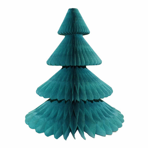 Christmas Pine Tree Honeycomb Decorations | Teal Green