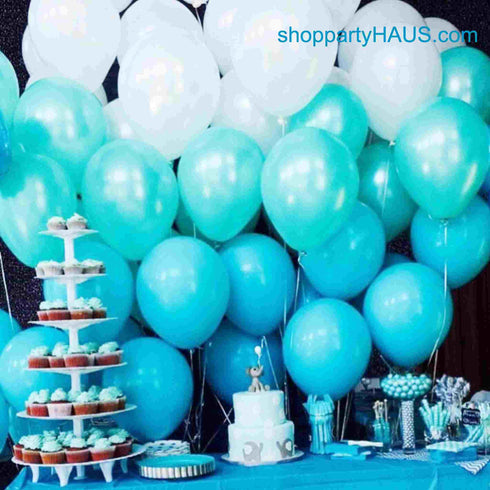 Robin's Egg Blue Teal Ombre Latex Balloon Mix