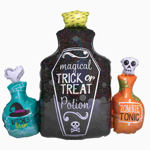 Glitter Halloween Trick or Treat Potion Bottle Balloon | 23 INCH