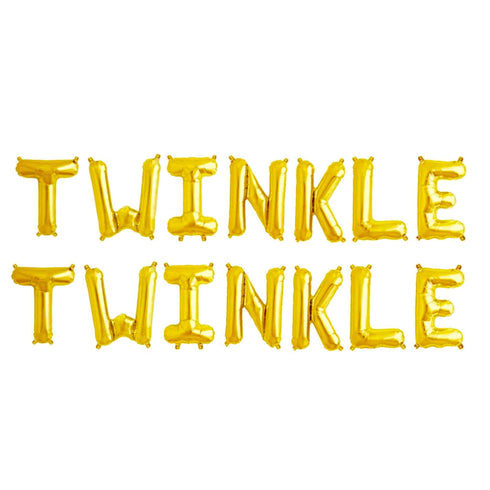 Twinkle Twinkle Letter Balloon Kit | Silver | Gold | Rose Gold | Pink | Blue