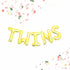 TWINS Letter Balloons | Silver | Gold | Rose Gold | Pink | Blue