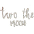 TWO THE MOON Cursive Letter Balloons | Silver | Gold | Rose Gold