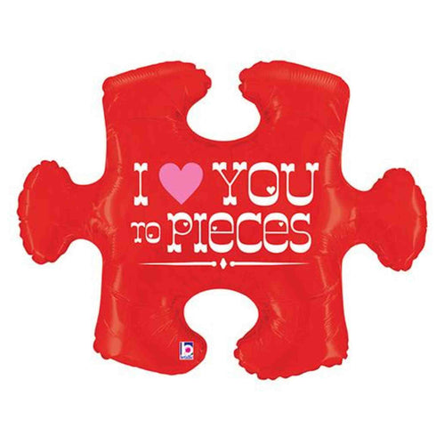 Valentine's Day Balloons | I Love (Heart) You to Pieces | 42 Inch