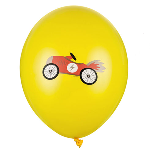 Vintage Race Car Latex Balloons | Package 6