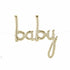 Baby Script Word Balloons | Rose Gold | Gold | White Gold | Pale Blue