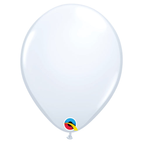 White | 11 INCH | Qualatex Latex Balloons | Package 10