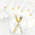 White and Gold Foil Feather Paper Hanging Garland